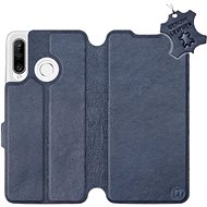 Flip Case for Mobile Huawei P30 Lite - Blue Leather - Phone Cover