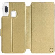 Flip case for Samsung Galaxy A20e in Gold&Gray with grey interior - Phone Cover