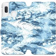 Flip case for Samsung Galaxy A20e - M058S Light blue horizontal feathers - Phone Cover