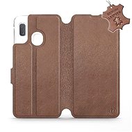 Flip case for Samsung Galaxy A20e - Brown - Leather - Brown Leather - Phone Cover