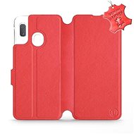 Flip case for Samsung Galaxy A20e - Red - leather - Red Leather - Phone Cover