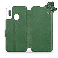 Flip case for Samsung Galaxy A20e - Green - leather - Green Leather - Phone Cover