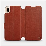 Flip case for Huawei Y5 2019 in Brown&Gray with grey interior - Phone Cover