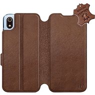 Flip case for Xiaomi Redmi 7A - Brown - Leather - Brown Leather - Phone Cover
