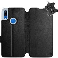 Flip case for mobile Huawei P Smart Z - Black - Leather - Black Leather - Phone Cover