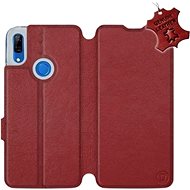 Flip case for mobile Huawei P Smart Z - Dark Red - Leather - Dark Red Leather - Phone Cover
