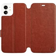 Flip case for Apple iPhone 11 in Brown&Gray with grey interior - Phone Cover