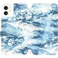 Flip mobile case Apple iPhone 11 - M058S Light blue horizontal feathers - Phone Cover