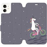 Flip case for Apple iPhone 11 - V024P Unicorn on a bike - Phone Cover