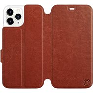 Flip case for Apple iPhone 11 Pro in Brown&Gray with grey interior - Phone Cover