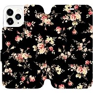 Flip mobile case Apple iPhone 11 Pro - VD02S Flowers on black - Phone Cover