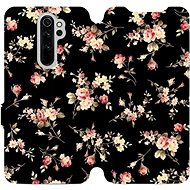 Flip case for Xiaomi Redmi Note 8 Pro - VD02S Flowers on black - Phone Cover