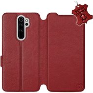Flip case for Xiaomi Redmi Note 8 Pro - Dark Red - Dark Red Leather - Phone Cover