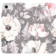 Flip case for Apple iPhone 8 - MX06S Flowers on grey background - Phone Cover
