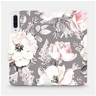 Flip case for mobile Samsung Galaxy A50 - MX06S Flowers on grey background - Phone Cover