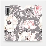 Flip case for Samsung Galaxy A7 2018 - MX06S Flowers on grey background - Phone Cover