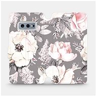 Flip mobile phone case Samsung Galaxy S10e - MX06S Flowers on grey background - Phone Cover