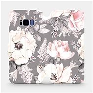 Flip mobile phone case Samsung Galaxy S8 - MX06S Flowers on grey background - Phone Cover