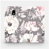 Flip case for Samsung Galaxy J3 2017 - MX06S Flowers on grey background - Phone Cover