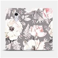 Flip case for Xiaomi Redmi Note 4 Global - MX06S Flowers on grey background - Phone Cover