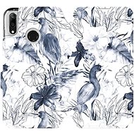Flip mobile phone case Huawei Y7 2019 - MX09S Blue flowers - Phone Cover