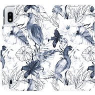 Flip case for Samsung Galaxy A10 - MX09S Blue Flowers - Phone Cover