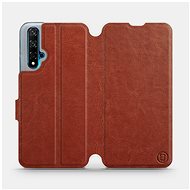 Flip case for Huawei Nova 5T in Brown&Gray with grey interior - Phone Cover