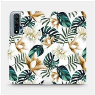 Flip mobile phone case Huawei Nova 5T - MC07P Golden flowers and green leaves - Phone Cover