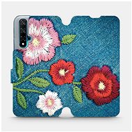 Flip mobile phone case Huawei Nova 5T - MD05P Denim flowers - Phone Cover