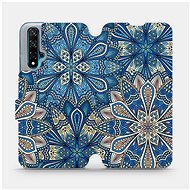 Flip mobile phone case Huawei Nova 5T - V108P Blue mandala flowers - Phone Cover