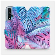 Flip mobile phone case Huawei Nova 5T - MG10S Purple and blue leaves - Phone Cover