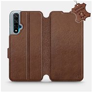 Flip mobile phone case Huawei Nova 5T - Brown - leather - Brown Leather - Phone Cover