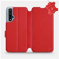 Flip mobile phone case Huawei Nova 5T - Red - leather - Red Leather - Phone Cover
