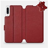 Flip case for Samsung Galaxy A30s - Dark Red - Leather - Dark Red Leather - Phone Cover