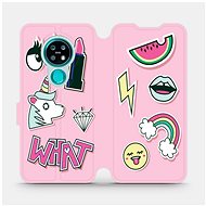 Flip mobile phone case Nokia 7.2 - M129S Pink WHAT - Phone Cover