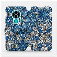 Flip mobile phone case Nokia 7.2 - V108P Blue mandala flowers - Phone Cover