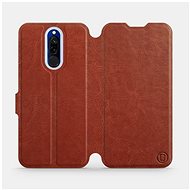 Flip case for Xiaomi Redmi 8 in Brown&Gray with grey interior - Phone Cover