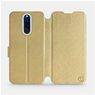 Flip case for Xiaomi Redmi 8 in Gold&Gray with grey interior - Phone Cover