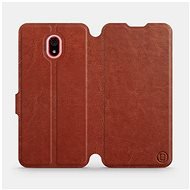 Flip case for Xiaomi Redmi 8a in Brown&Gray with grey interior - Phone Cover