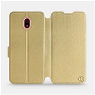 Flip case for Xiaomi Redmi 8a in Gold&Gray with grey interior - Phone Cover
