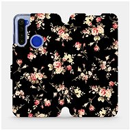 Flip case for Xiaomi Redmi Note 8T - VD02S Flowers on black - Phone Cover