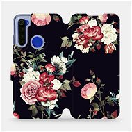 Flip case for Xiaomi Redmi Note 8T - VD11P Rose on black - Phone Cover