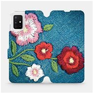 Flip mobile phone case Samsung Galaxy A51 - MD05P Denim flowers - Phone Cover