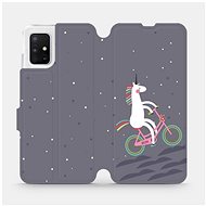 Flip case for Samsung Galaxy A51 - V024P Unicorn on a bike - Phone Cover
