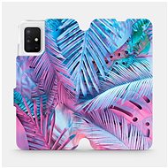 Flip case for Samsung Galaxy A51 - MG10S Purple and blue leaves - Phone Cover
