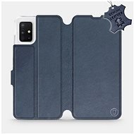 Flip case for Samsung Galaxy A51 - Blue - leather - Blue Leather - Phone Cover