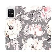 Flip case for mobile phone Samsung Galaxy A51 - MX06S Flowers on gray background - Phone Cover