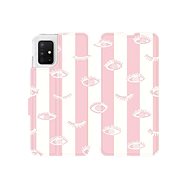 Flip case for mobile Samsung Galaxy A51 - MX11S Eyes and pink stripes - Phone Cover