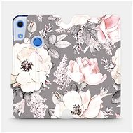 Flip case for mobile Huawei Y6S - MX06S Flowers on grey background - Phone Cover
