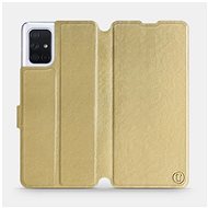 Flip case for Samsung Galaxy A71 in Gold&Orange with orange interior - Phone Cover